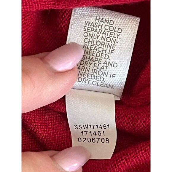 J. Jill Women’s Sz M True Red Long Sleeve Pullover  Sweater - Picture 6 of 7